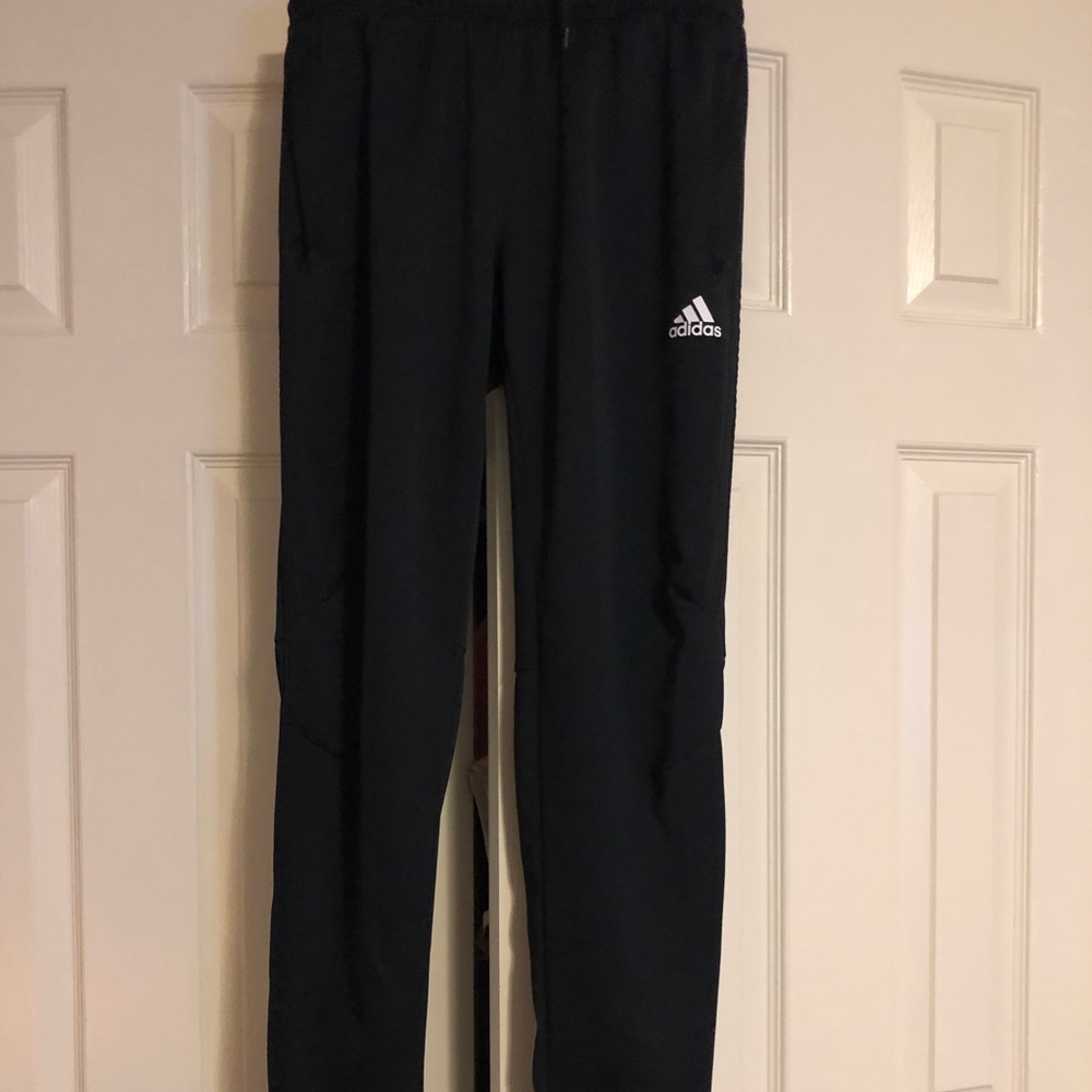 Adidas black straightleg sweatpants